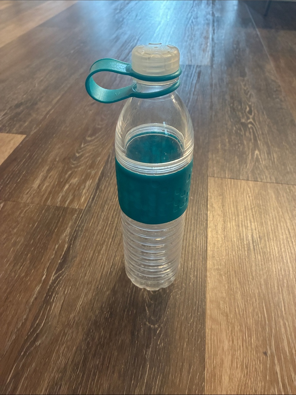 Reusable Teal Grip Water Bottle with Carry Loop